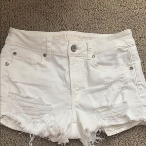 American Eagle White Denim Shorts